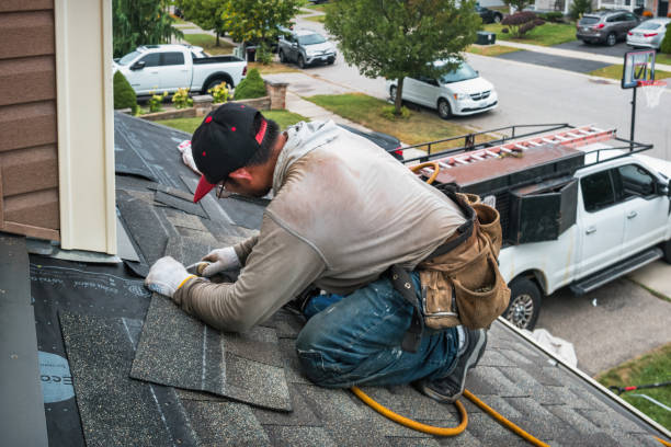 Professional Gutter Repair And Installation technician working in Swiftwater, PA